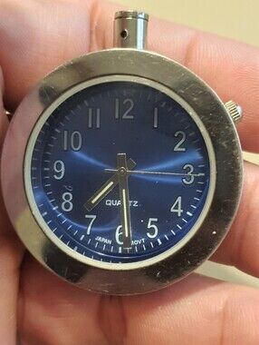10/$20 Silver/Blue Men's Pocket Watch